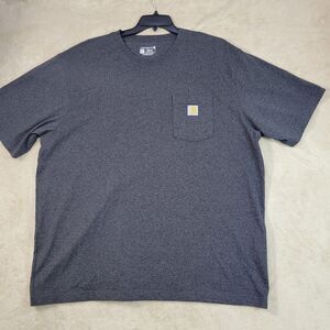 Carhartt‎ Men's T Gray Loose Fit Cotton/Poly Blended Short Sleeve Pocket Tee